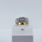 Bague 54 Bague 3 rangs bicolore en or gris et jaune avec diamants 58 Facettes