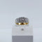 Bague 54 Bague 3 rangs de diamants en or gris et or jaune 18 carats 58 Facettes