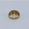 Bague 54 Bague 3 rangs de diamants en or gris et or jaune 18 carats 58 Facettes
