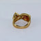 Bague 56 Bague croisée nœud en or jaune, diamants et rubis 58 Facettes
