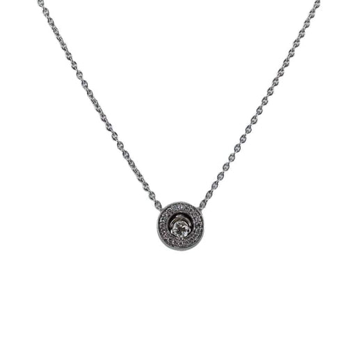 Collier Collier en or blanc 18 carats avec diamants ronds 58 Facettes