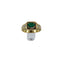 Bague 53 Bague émeraude et diamants en or jaune 18 carats 58 Facettes