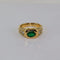 Bague 53 Bague émeraude et diamants en or jaune 18 carats 58 Facettes