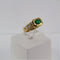 Bague 53 Bague émeraude et diamants en or jaune 18 carats 58 Facettes