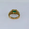 Bague 53 Bague émeraude et diamants en or jaune 18 carats 58 Facettes