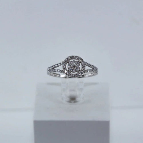 Bague 53 Bague - Alliance en or blanc 18 carats et diamants 58 Facettes