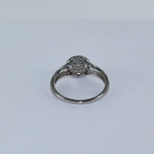 Bague 53 Bague - Alliance en or blanc 18 carats et diamants 58 Facettes