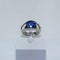 Bague 50 Bague boule en or blanc 18 carats avec saphir et diamants 58 Facettes