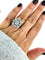 Bague 51 Bague marguerite en or blanc et diamants 58 Facettes