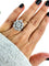 Bague 51 Bague marguerite en or blanc 18 carats et diamants 58 Facettes