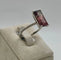 Bague 53 Bague fine en or gris avec tourmaline et diamants 58 Facettes