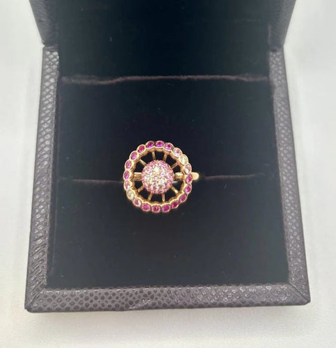 Bague 54 Boucheron Ma Jolie - Bague en or rose sertie de saphirs et diamants 58 Facettes