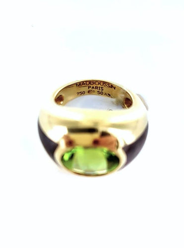 Bague 50 Mauboussin My First Madame - Bague en or jaune 18 carats péridot et nacre 58 Facettes