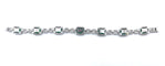 Bracelet Bracelet rivière en or gris 18 carats, émeraudes et diamants 58 Facettes