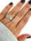 Bague 55 Solitaire - Bague en or gris 14 carats et diamants 58 Facettes