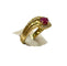 Bague 53 Bague entrelacée rubis et diamants en or jaune 18 carats 58 Facettes