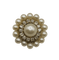 Broche Broche en or jaune, perles de culture et diamants 58 Facettes