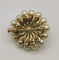 Broche Broche en or jaune, perles de culture et diamants 58 Facettes