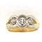 Bague 58 Bague tank en or jaune et diamants taille ancienne 58 Facettes 5687s
