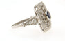 Bague 65 Bague Art déco en platine avec saphir et diamants 58 Facettes 6165c
