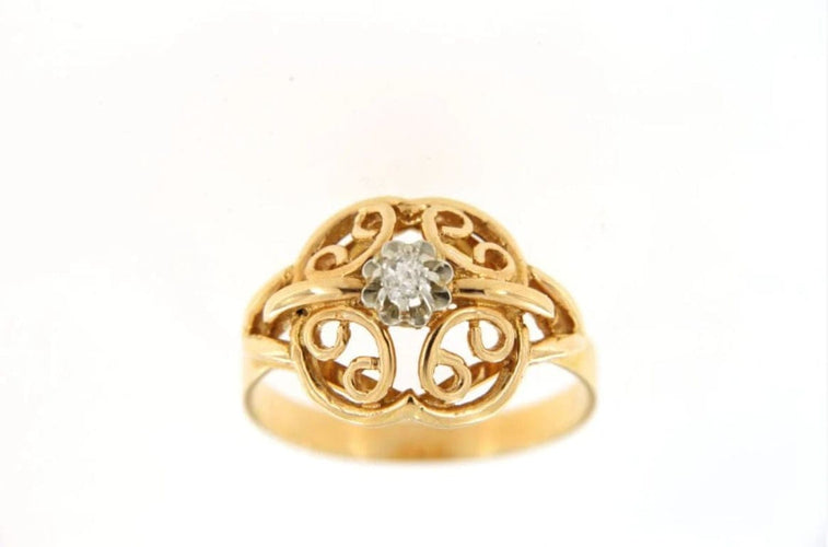 Bague 56 Bague tank en or jaune 18 carats avec diamant 58 Facettes 6363s