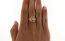 Bague 56 Bague tank en or jaune 18 carats avec diamant 58 Facettes 6363s