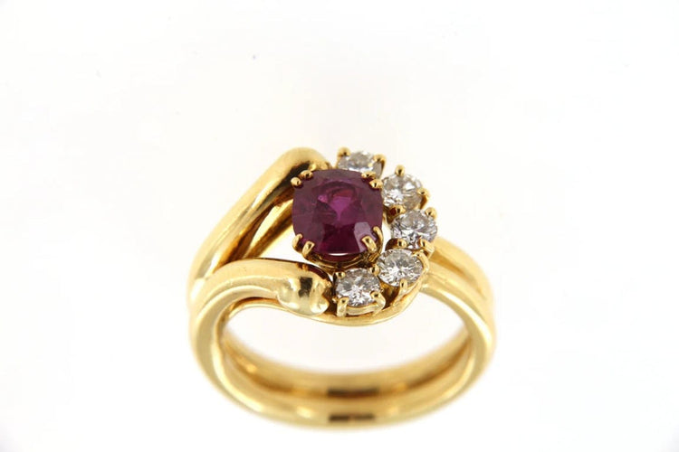 Bague 49 Mauboussin - Bague en or jaune 18 ct rubis et diamants 58 Facettes 6470v