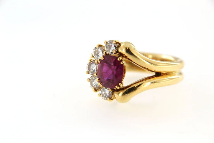 Bague 49 Mauboussin - Bague en or jaune 18 ct rubis et diamants 58 Facettes 6470v