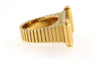 Bague 52 Bague tank en or jaune 18 ct avec diamants 58 Facettes 5509w