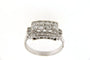 Bague 55 Bague tank rectangulaire en or gris et diamants 58 Facettes 6387q