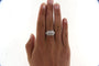 Bague 55 Bague tank rectangulaire en or gris et diamants 58 Facettes 6387q