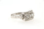 Bague 55 Bague tank rectangulaire en or gris et diamants 58 Facettes 6387q