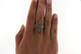Bague 57 Bague ancienne en or ornée d’émeraudes et diamants 58 Facettes 5508v