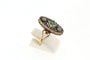 Bague 57 Bague ancienne en or ornée d’émeraudes et diamants 58 Facettes 5508v