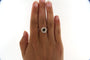 Bague 52 Bague marguerite en or jaune 18 carats, saphir et diamants 58 Facettes 4172l