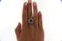 Bague 52 Bague Art déco en platine, saphirs et diamants 58 Facettes 6020n