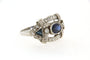 Bague 52 Bague Art déco en platine, saphirs et diamants 58 Facettes 6020n