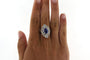 Bague 50 Bague marquise en or gris 18 carats, saphir et diamants 58 Facettes 6283q