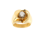 Bague 52 Bague tank en or jaune 18 carats et diamant 0,20 ct 58 Facettes cfmcd