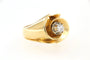 Bague 52 Bague tank en or jaune 18 carats et diamant 0,20 ct 58 Facettes cfmcd