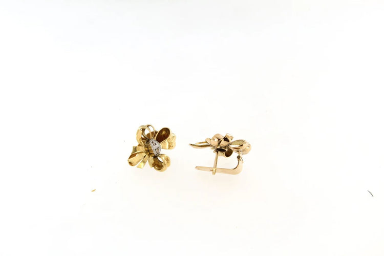 Boucles d'oreilles Boucles d’oreilles à clips en or jaune 18 carats et diamants 58 Facettes 6511k