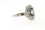 Bague 57 Bague marguerite en platine avec diamants et saphirs 58 Facettes 6492r