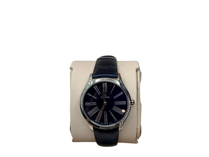 Montre Omega De Ville Trésor - Montre 36 mm en acier et cuir 58 Facettes
