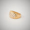Bague 52 Bague demi-jonc en or jaune 18k avec 19 diamants 58 Facettes LOT 3581