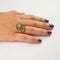 Bague 52.5 Bague en or jaune 18k et platine avec diamant et émeraudes 58 Facettes LOT 814