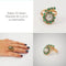 Bague 52.5 Bague en or jaune 18k et platine avec diamant et émeraudes 58 Facettes LOT 814