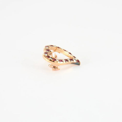 Broche Broche cœur - Rubis et diamants en or jaune 18k 58 Facettes LOT 1016