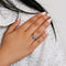 Bague 57.5 Bague fleur en or gris 18k et diamants 58 Facettes LOT E010