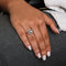 Bague 57.5 Bague fleur en or gris 18k et diamants 58 Facettes LOT E010