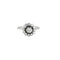 Bague 57.5 Bague fleur en or gris 18k et diamants 58 Facettes LOT E010